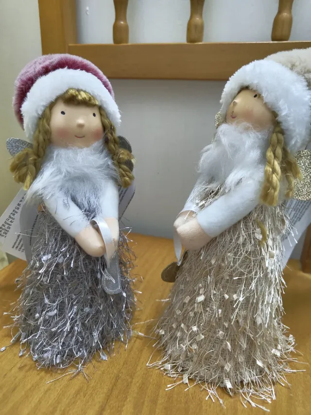 Muñecas ángeles navideñas 35cm