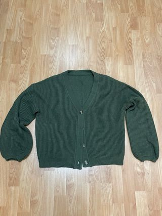 Chaqueta de punto verde