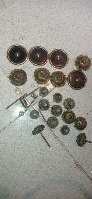 Lote Tiradores Vintage Bronce y Latón