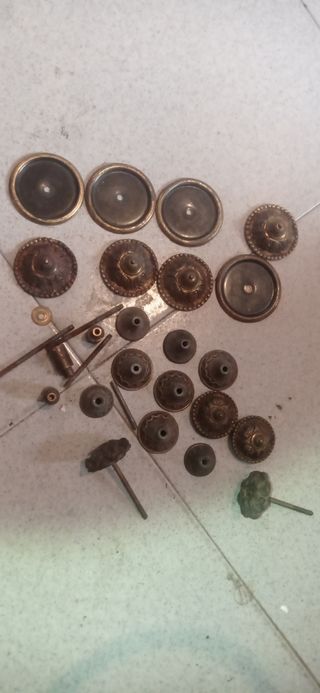 Lote Tiradores Vintage Bronce y Latón