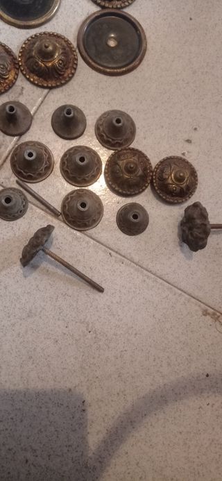 Lote Tiradores Vintage Bronce y Latón