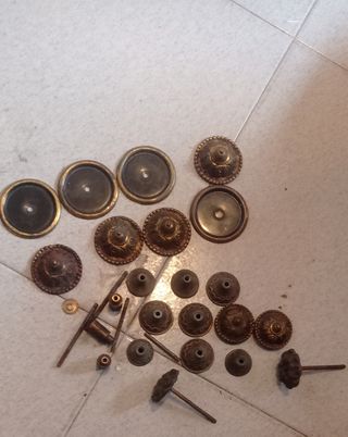 Lote Tiradores Vintage Bronce y Latón