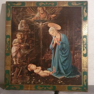 Cuadro antiguo religioso 55 x 50 cm