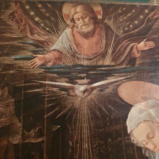 Cuadro antiguo religioso 55 x 50 cm