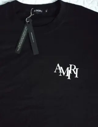 Camiseta Amiri Negra con logo blanco Talla M