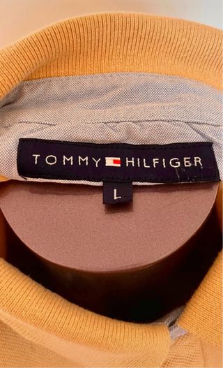 Polo Manga Larga Tommy Hilfiger Naranja Hombre