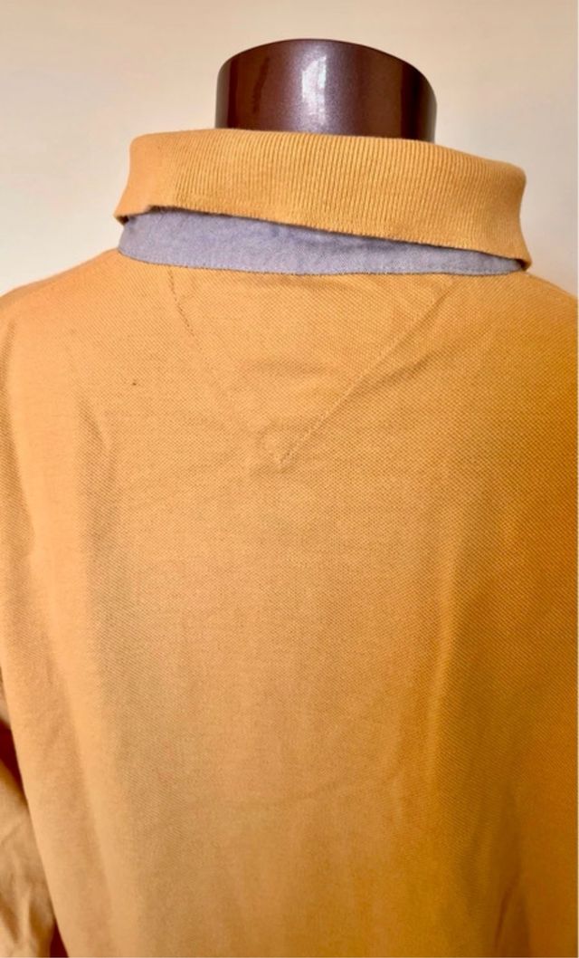 Polo Manga Larga Tommy Hilfiger Naranja Hombre