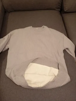 Jersey hombre gris con forro blanco