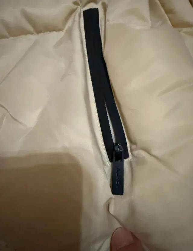 Abrigo Plumas Prada Mujer Beige