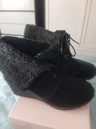 Botines negros cómodos talla 39