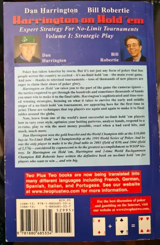 Libro Póker Harrington on Hold'em Vol I