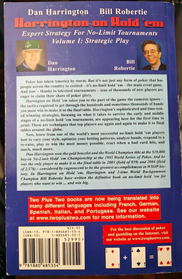 Libro Póker Harrington on Hold'em Vol I