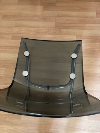 Sedie Ikea “Tobias” plexi grigio/acciaio cromato