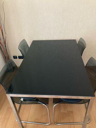 Sedie Ikea “Tobias” plexi grigio/acciaio cromato