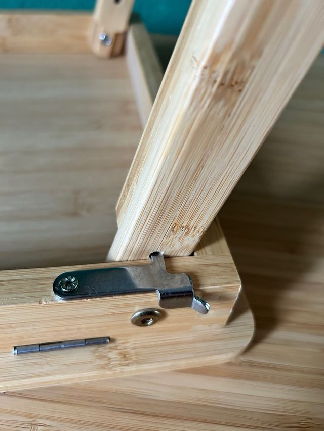 Mesita bambú plegable con cajón