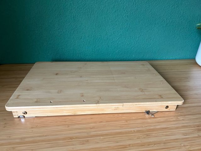 Mesita bambú plegable con cajón