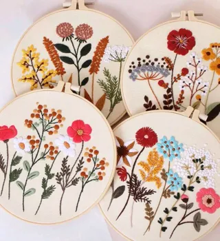 Set Bordado Flores Principiantes