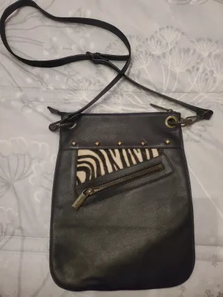 Bolso Desigual Negro con Estampado Étnico