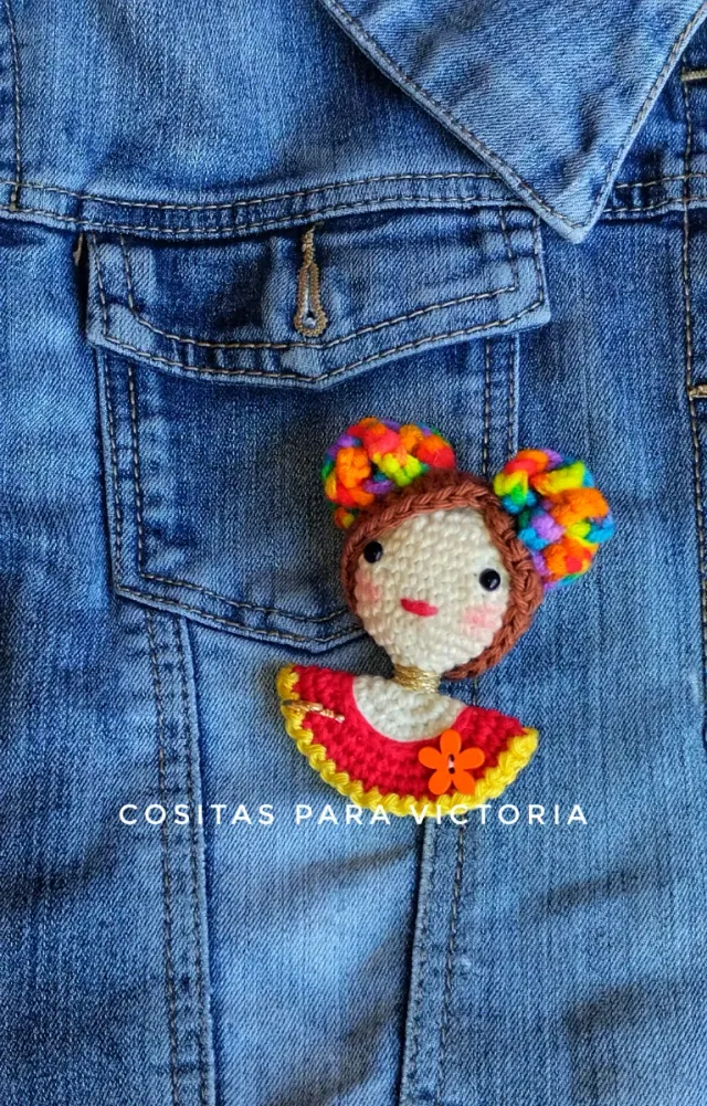 Regalo Navidad Broche/colgante Muñequitas Crochet