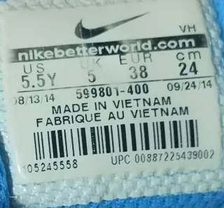 Nike Bambas Talla 38 Azul y Verde