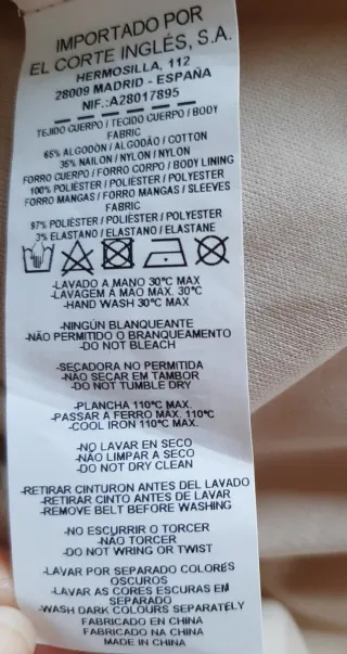 Vestido beige encaje Fórmula Joven