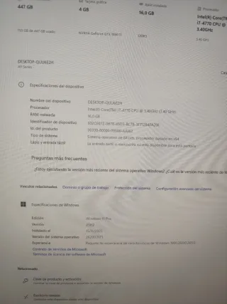 PC Gaming Intel i7 4770 16GB RAM GTX 1050 Ti