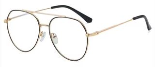 Gafas doradas con diseño aviator graduadas