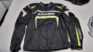 Chaqueta Moto IXON Negra blanco y fluor Talla M