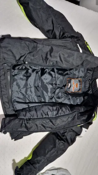 Chaqueta Moto IXON Negra blanco y fluor Talla M