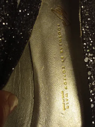 Bailarinas mujer Foot wear negras y plateadas