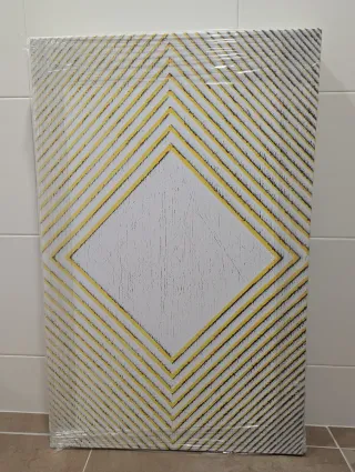 Set di 2 quadri moderni nero e giallo