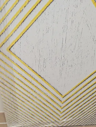 Set di 2 quadri moderni nero e giallo