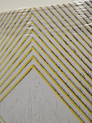 Set di 2 quadri moderni nero e giallo