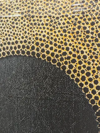 Set di 2 quadri moderni nero e giallo