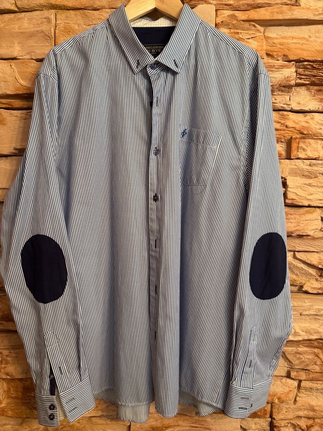 Camisa DY-BYE Rayas Azules Talla Grande
