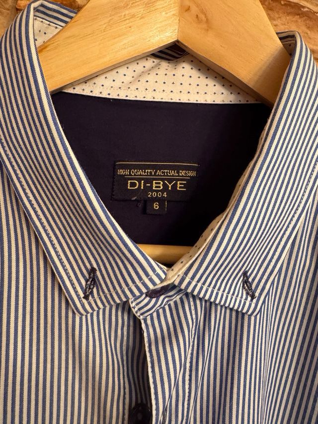 Camisa DY-BYE Rayas Azules Talla Grande