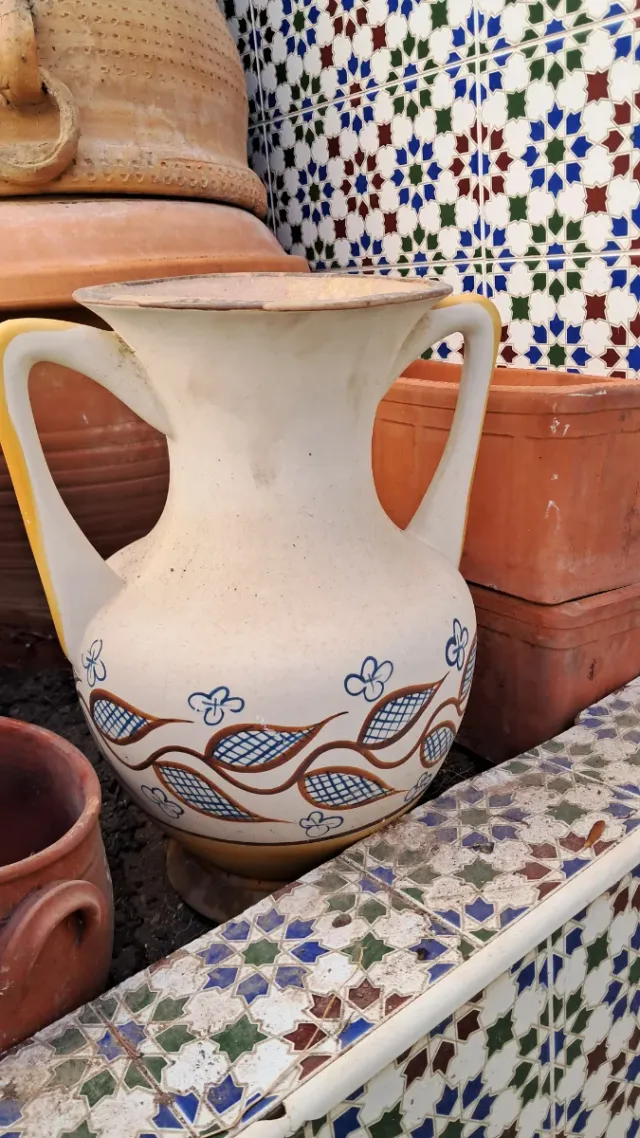 Juego de macetas de cerámica y barro