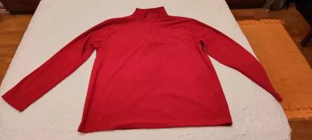 Jersey caballero rojo con cremallera