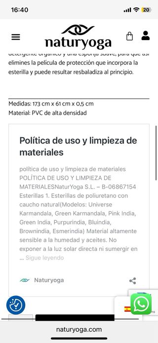 9 x Esterillas Yoga Naturyoga Black Panther