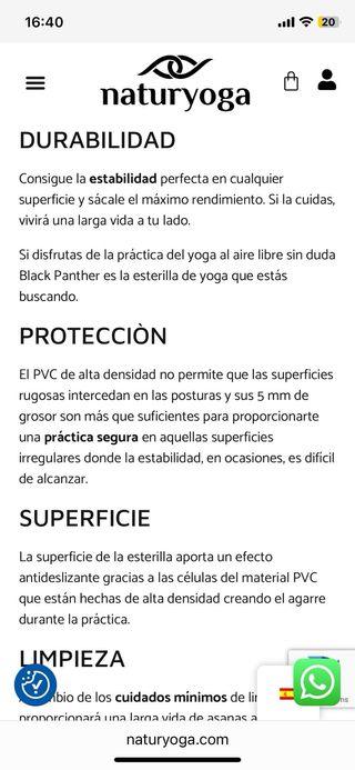9 x Esterillas Yoga Naturyoga Black Panther