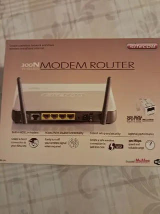 Modem router wireless Sitecom 300N