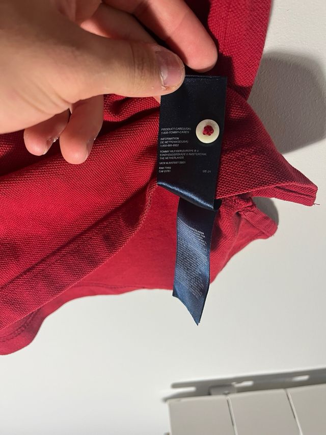 Polo Tommy Hilfiger rojo  – Talla M