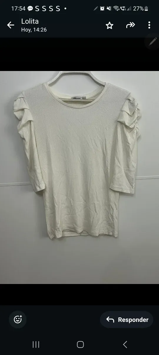 Camiseta blanca chica nueva