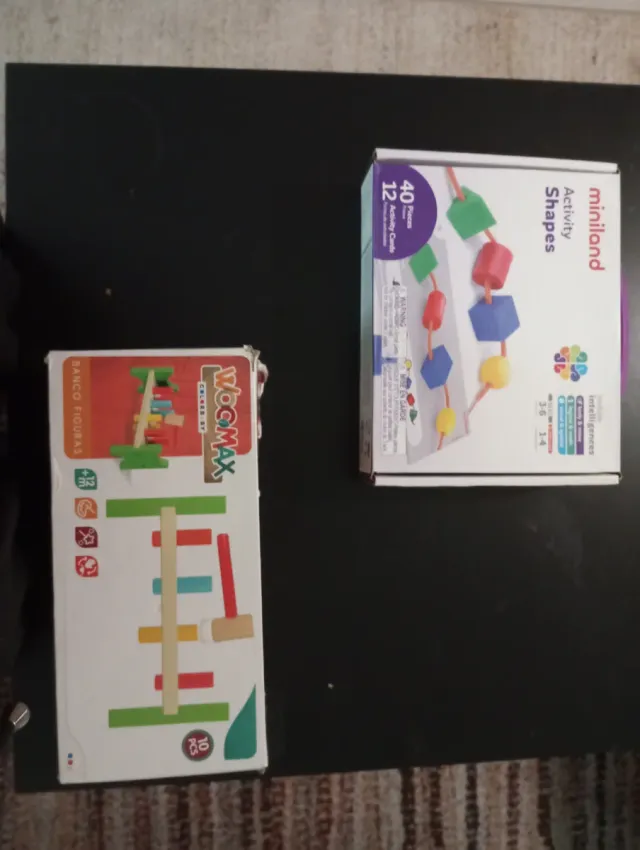 2 Juguetes Madera Miniland y Woomax 3-6 años