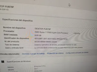 Ordenador Gaming Ryzen 7 Negro
