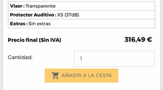 Casco paramotor NAC Intercom con intercomunicador