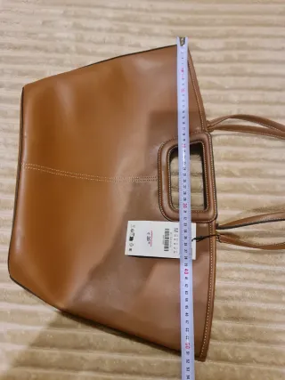 Bolso tote marrón Zara