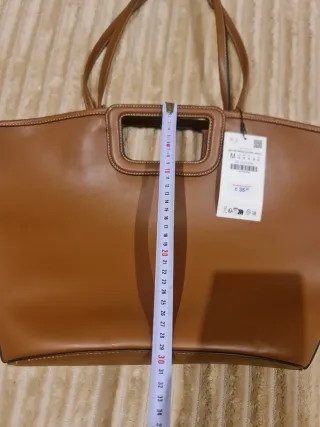 Bolso tote marrón Zara