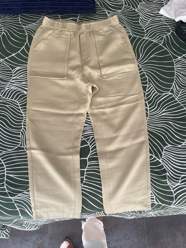 Pantalón Zara Mujer Beige