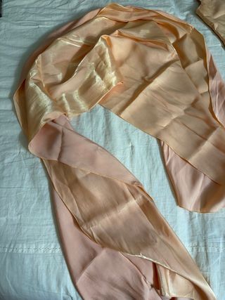 Vestido fiesta dorado y rosa